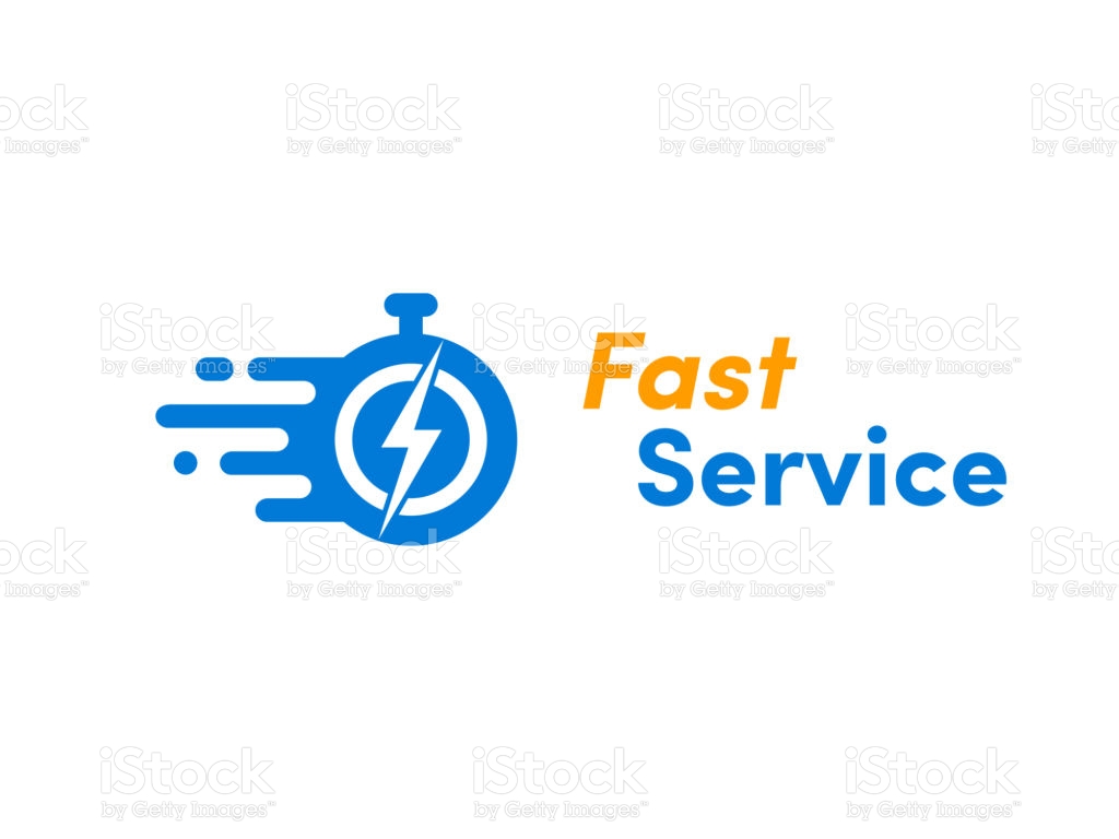 time clock logo for fast delivery vector stopwatch icon for express service